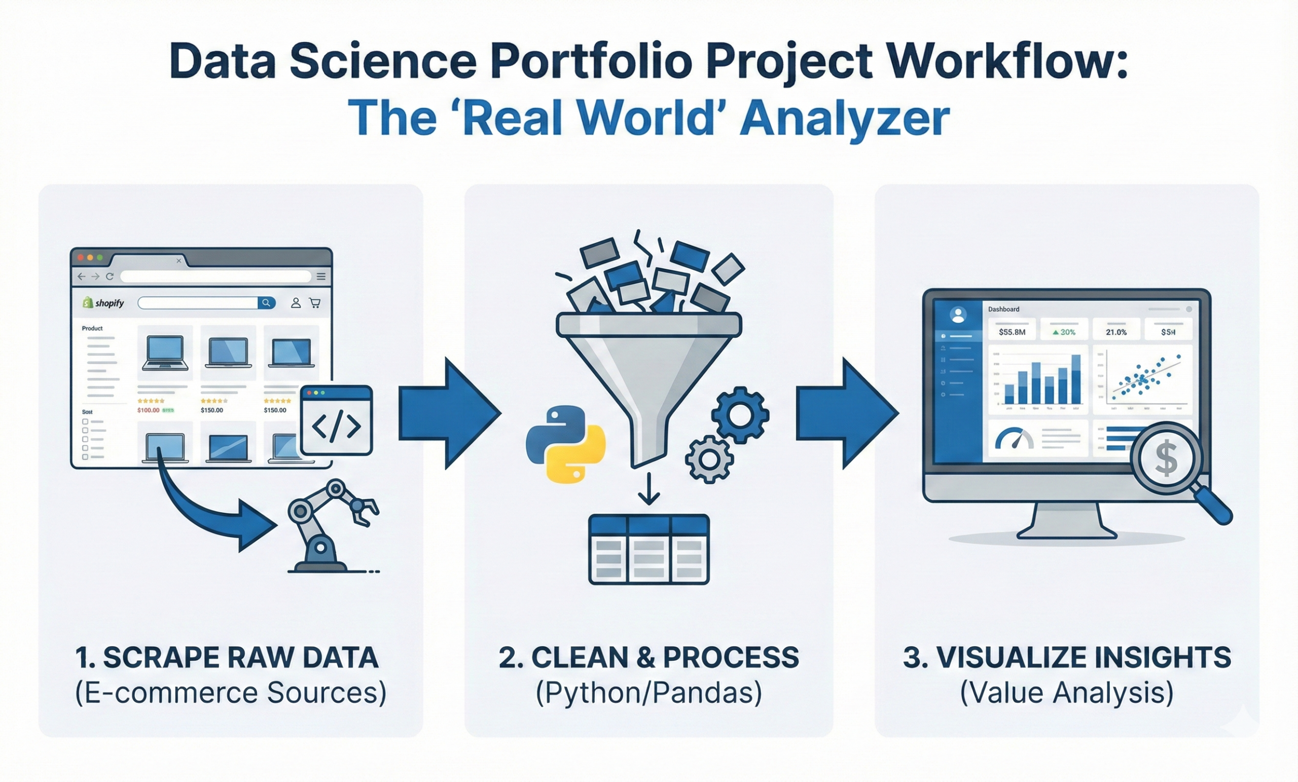 Data Science Portfolio Project Workflow: Scrape, Clean, Visualize